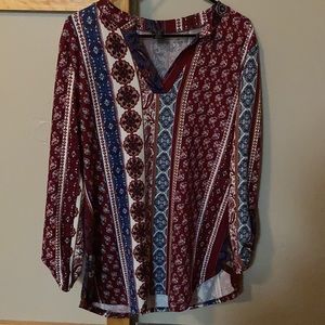 Long sleeve light weight dress.